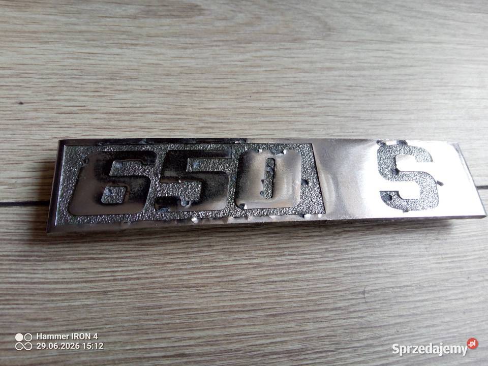 Fiat 126p Bambino 650 S stary napis chrom auto Emblematy
