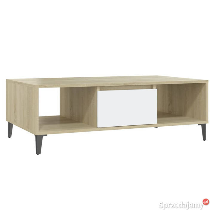 Stolik kawowy biel i dąb sonoma 1035x60x35 Stoły Warszawa