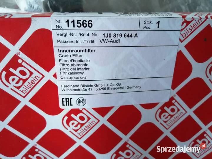 Filtr kabinowy węglowy FEBI 11566 Audi VW Seat Opole Lubelskie