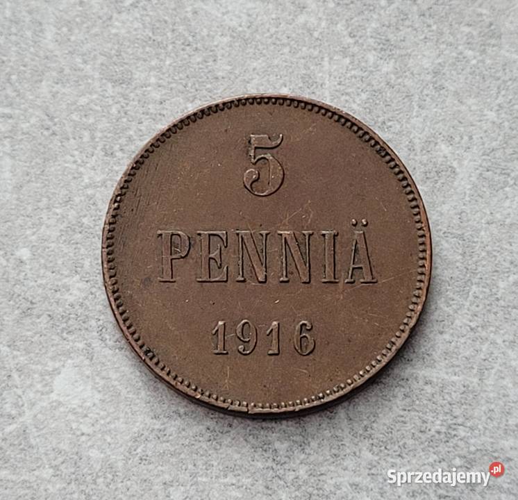 419 FINLANDIA 5 Pennia 1916 r Łask