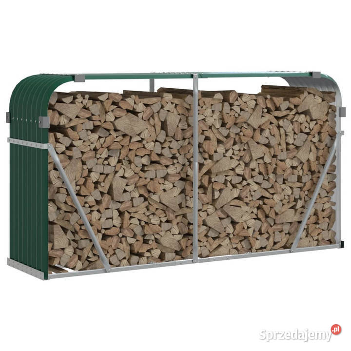 Stojak na drewno zielony 180x45x100 stal Warszawa