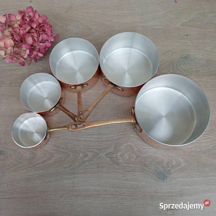 Miedziane rondle miedziany garnek rondel komplet