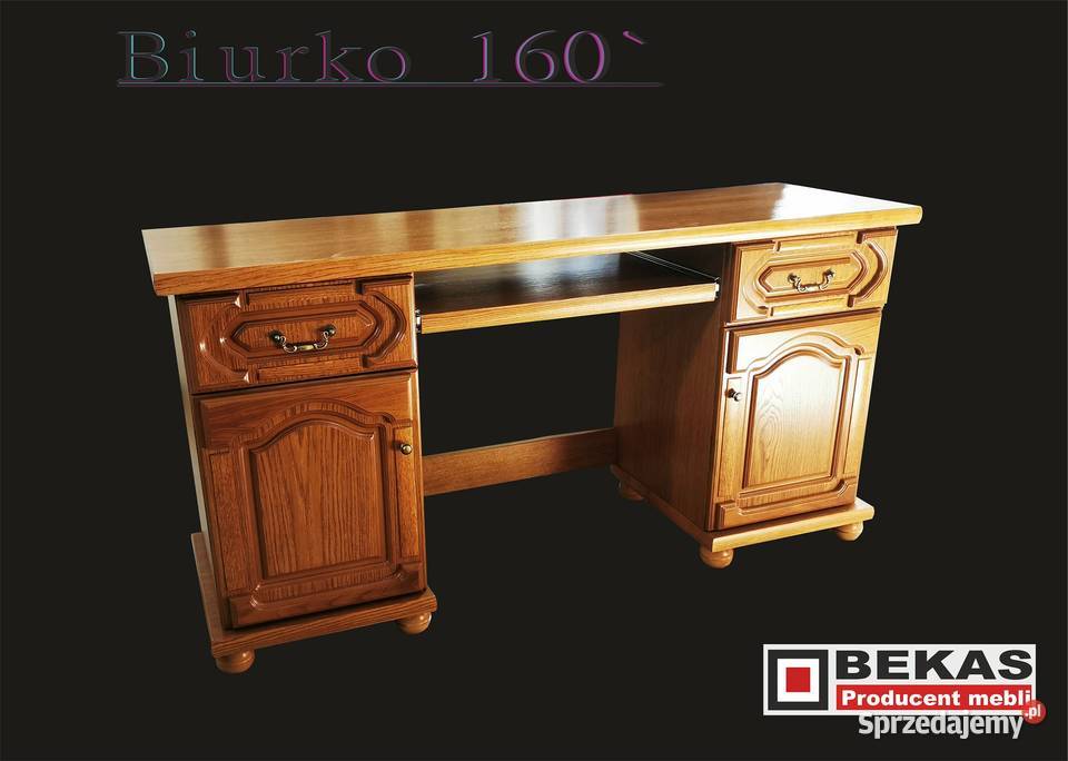 Stylowe Biurko Gabinetowe 160 Orzech Dąb Buk małopolskie Olkusz