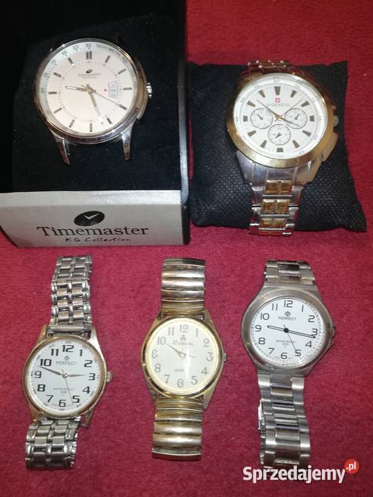 Zegarki męskie metaloweanalogowe zestaw 5 sztuk