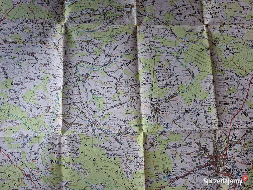 Wyżyna Krakowska mapa turystyczna 1125 000 Kraków