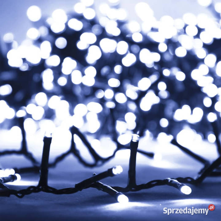 Lampki LED 3000 diod gęsto rozmieszczone zimna Warszawa