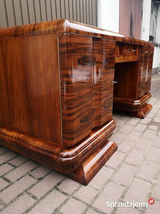 Biurko ARTDECO Orzech Politura Stare Antyk Meble Swarzędz