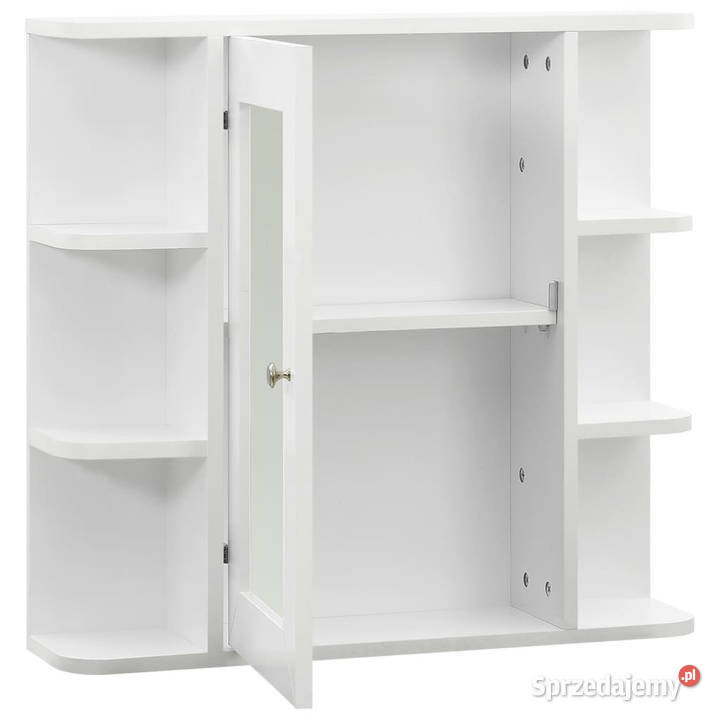 Szafka łazienkowa z lustrem biała 66x17x63 MDF Łazienkowe Warszawa