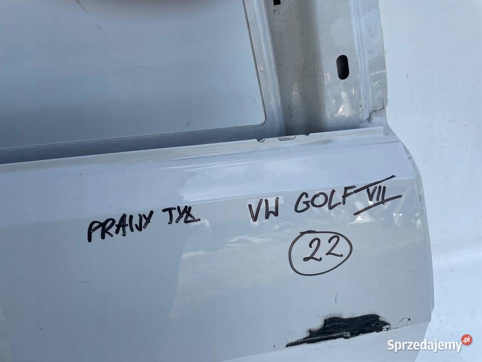 VOLKSWAGEN VW GOLF VII HB DRZWI TYLNE TYŁ PRAWE osobowe