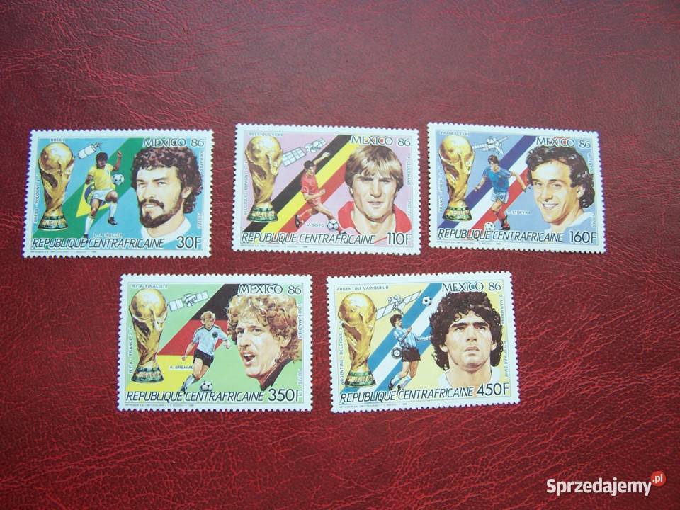 Centralna Afryka 1986 MNH Mi 123438 Sport Piłka