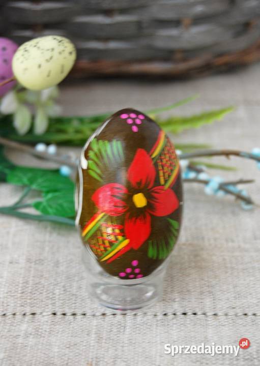 Stara pisanka drewniana malowana Ukraina 62 Lublin sprzedam