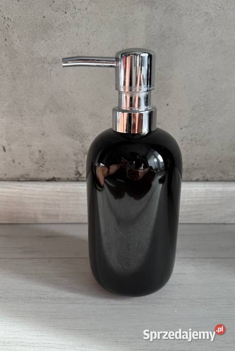 Czarny dozownik na mydło z pompką dyfuzor 2 czarny Dozowniki do mydła sprzedam