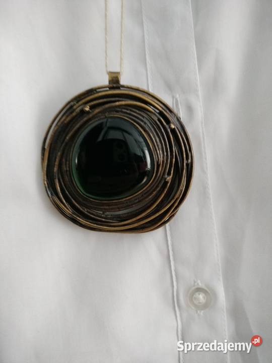 Piękny miedziany wisior zawieszka prl Choszczno