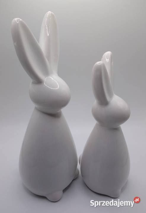 Zając Zające Ceramika Ozdoba 2 sztuki Para Gdańsk