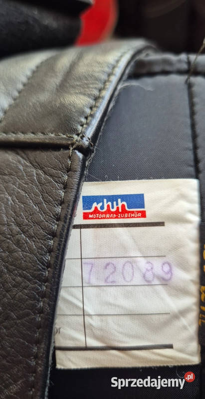 Vintage SCHUH skórzane spodnie motocyklowe 40 Gryfice