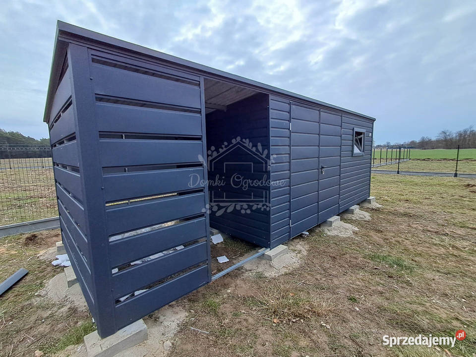 Schowek domek ogrodowy 45x25m wiata 2m antracyt Czersk