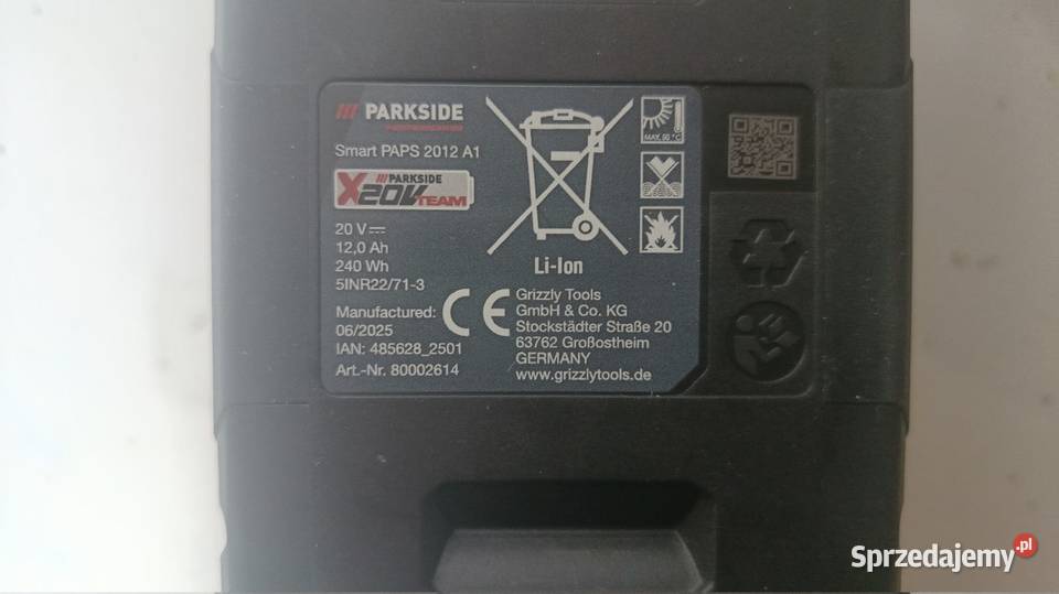 Akumulator Smart LiIon Parkside 20V12Ah Katowice