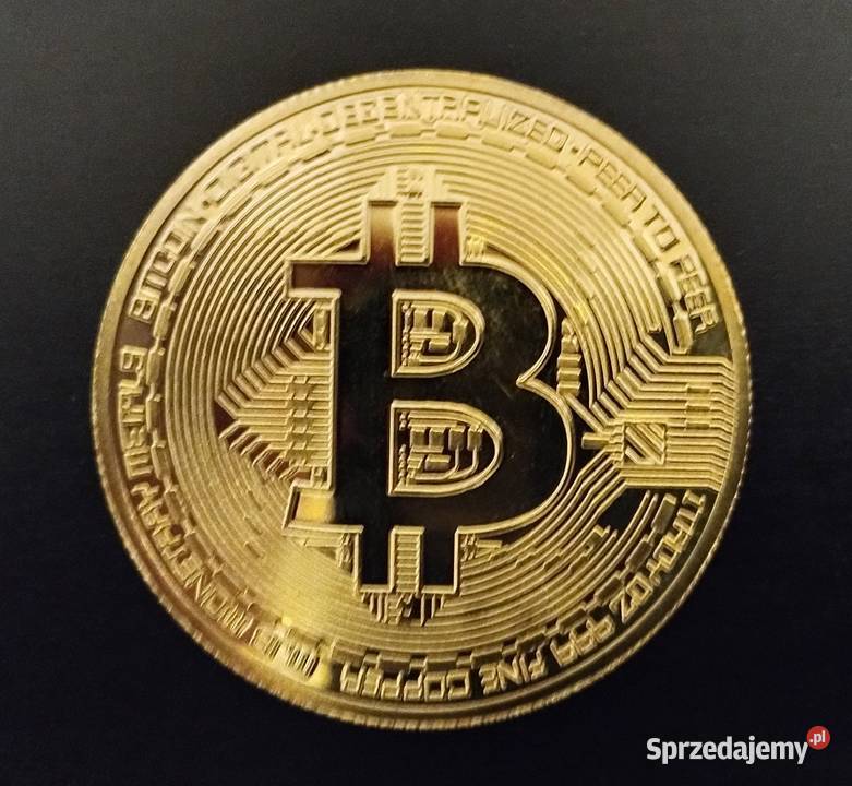Bitcoin moneta pamiątkowa pozłacana mazowieckie Wołomin