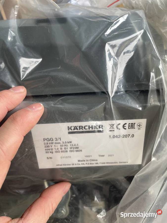 Agregat prądotwórczy KARCHER PGG 31 3kW Stan podkarpackie Mielec sprzedam