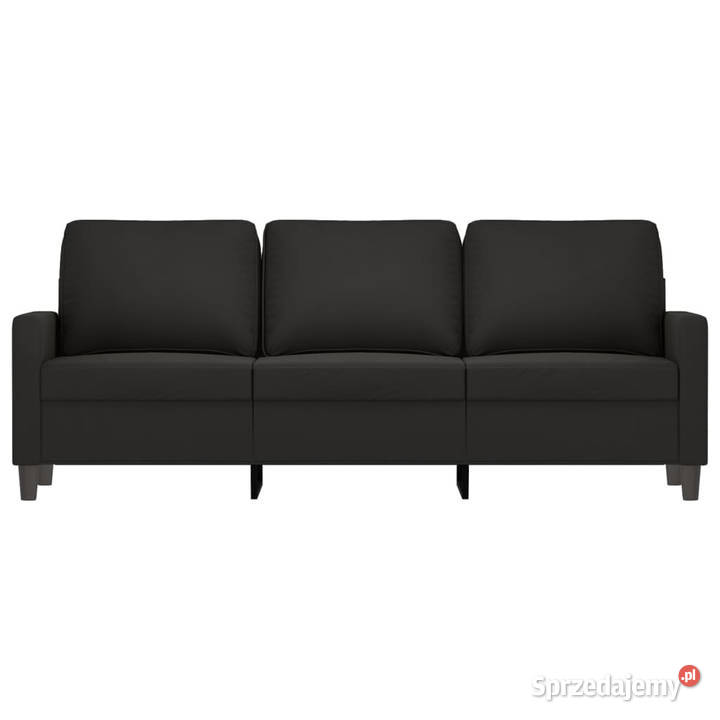Sofa 3osobowa czarny 180 tapicerowana aksamitem Warszawa
