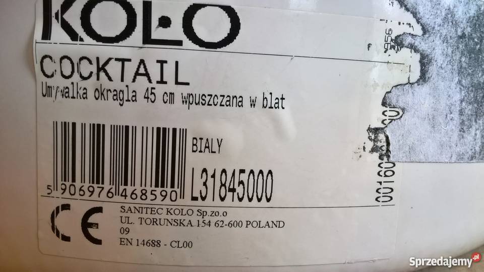 NOWA okrągła umywalka nablatowa KOŁO Coctail 45 Akcesoria łazienkowe śląskie Siemianowice Śląskie
