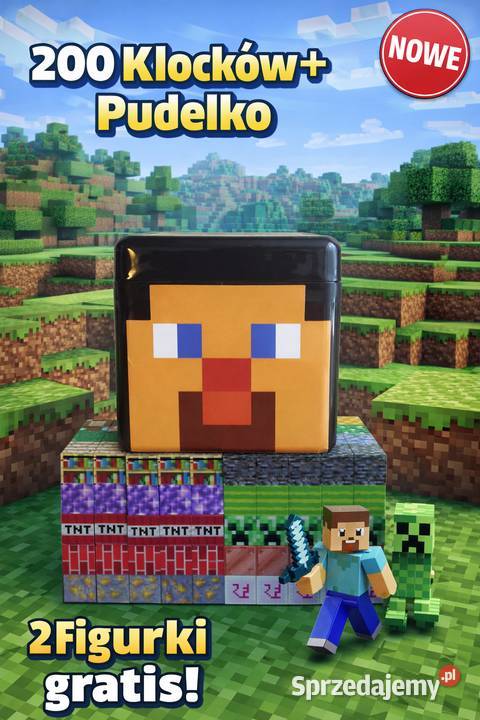 Klocki Magnetyczne 200 Pudełko Minecraft Figurki Chrzanów