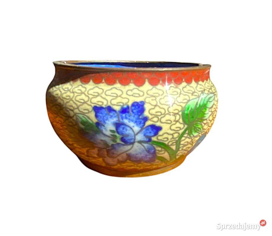 Zabytkowa emaliowana popielniczka cloisonn mazowieckie sprzedam