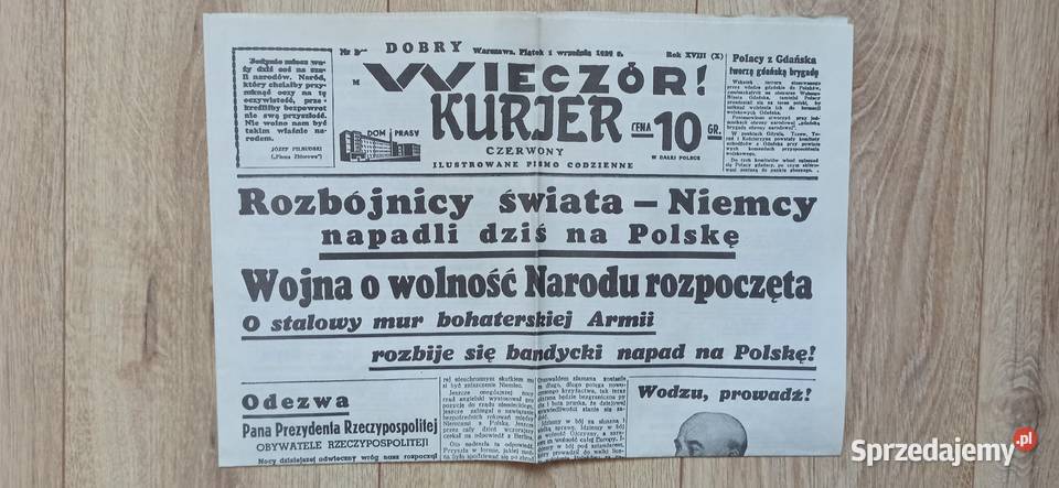 Gazety Wojenne 1 stan idealny Kraków