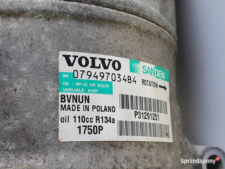SPRĘŻARKA KLIMATYZACJI Volvo V40 II 16 D2 Rudka