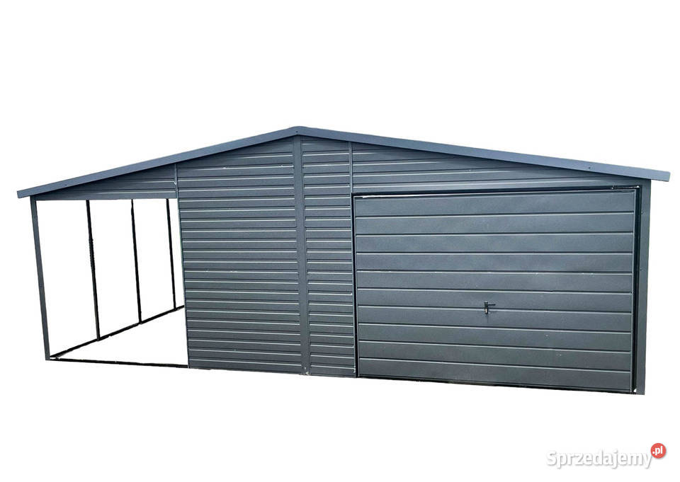 Garaż blaszany 5x6 wiata antracyt brama GP91 kujawsko-pomorskie Bydgoszcz
