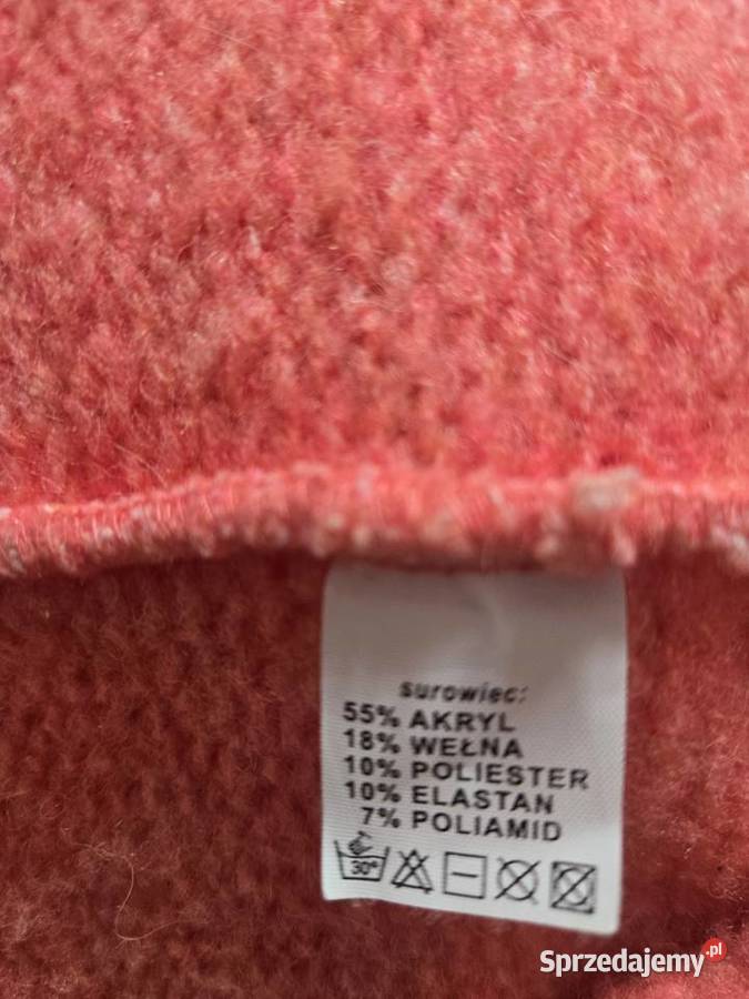 Piękny długi płaszcz sweter kardigan