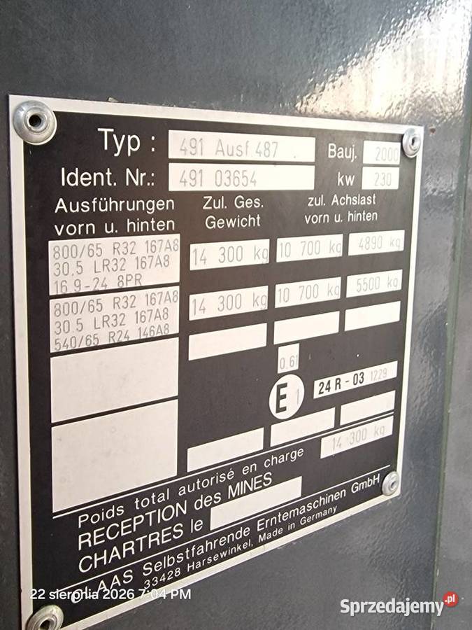 Sprzedam Sieczkarnię Samojezdną Claas Jaguar 820 Chełm