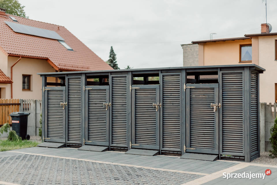 Wiata śmietnikowa zadaszenie na kosze segregacja Architektura ogrodowa