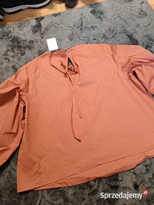 Nowa bluzka HM M brzoskwiniowa bufiaste rękawy Bluzki i koszule Katowice