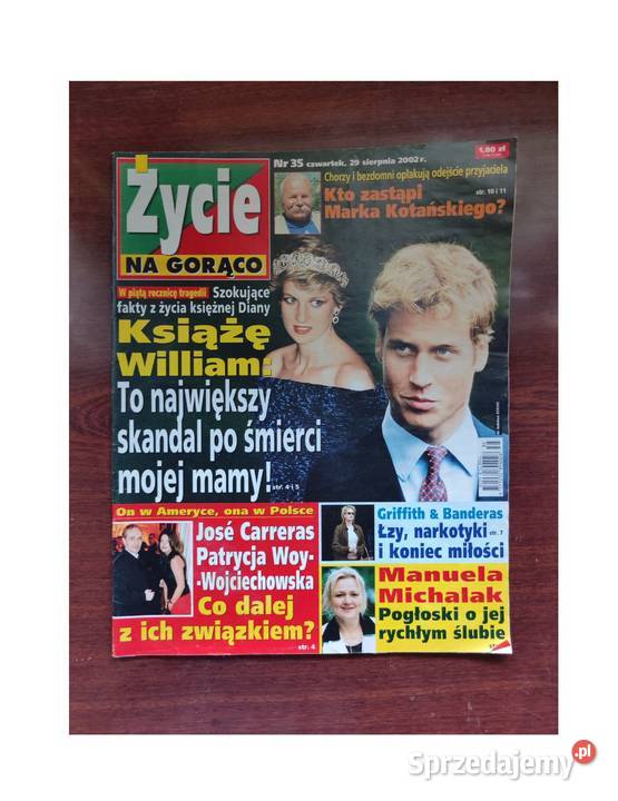 Życie na gorąco 2002 Ksieżna Diana Spencer Kultura i Rozrywka świętokrzyskie Kielce