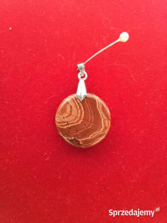 Okazja Ładny wisiorekzawieszka z JASPIS CZERWONY Częstochowa