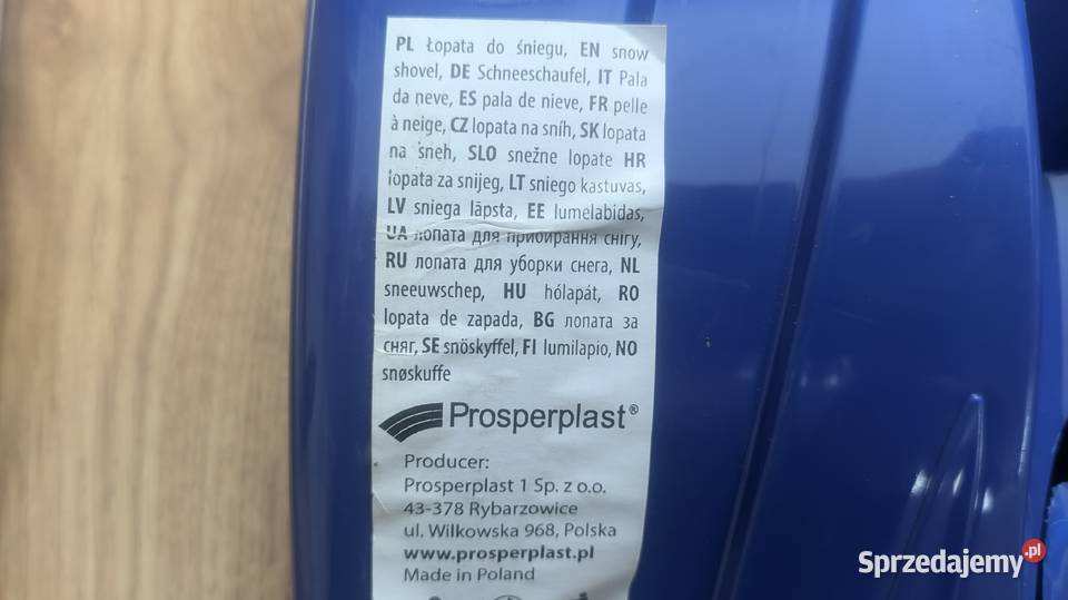 Łopata składana do śniegu Prosperplast małopolskie Ciężkowice