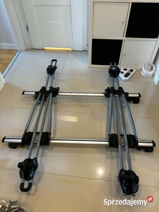 bagaznik rowerowy thule z belkami na relingi na