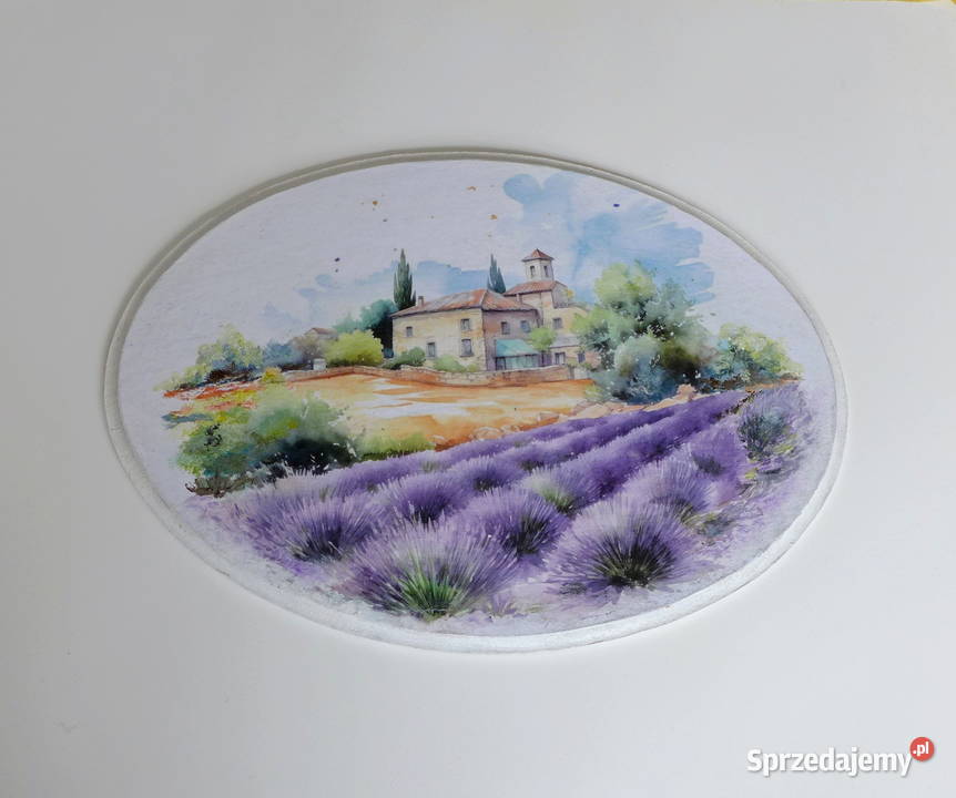 Obrazek z pejzażem prowansalskim i polami Słupsk sprzedam