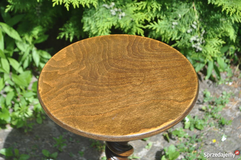 Francuski drewniany stolik kawowy 30cm Warszawa