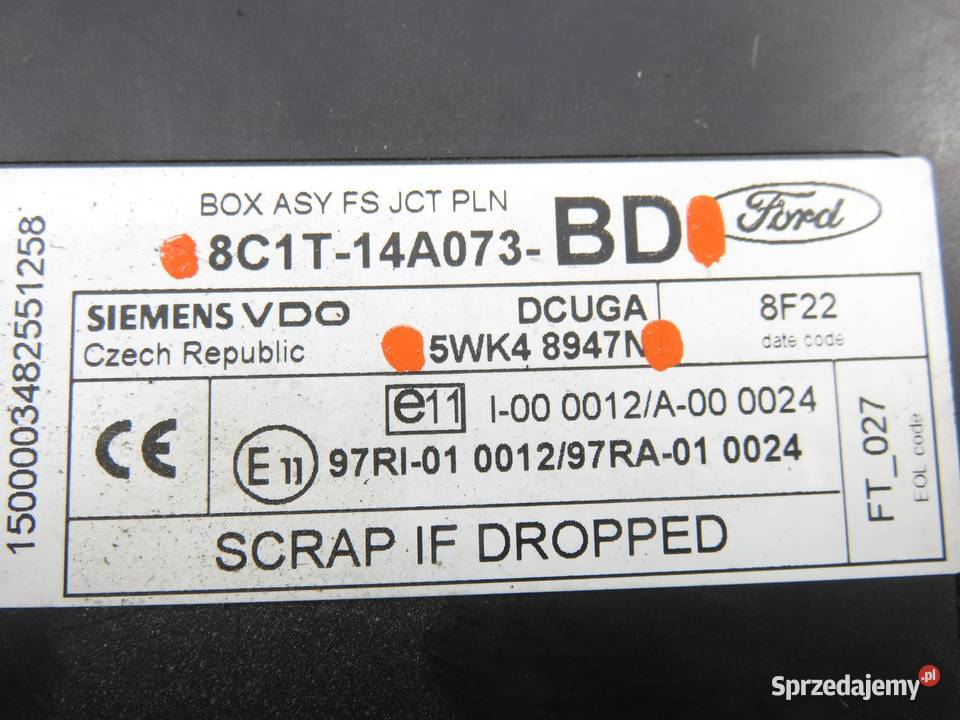 BSI FORD TRANSIT VI 22 TDCi CYFB 8C1T14A073BD sprzedam