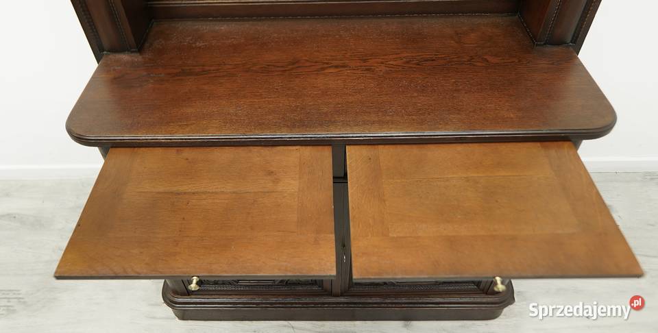 Secesyjny dębowy kredens z końca XIX w renowacji Meble wielkopolskie Jerka sprzedam