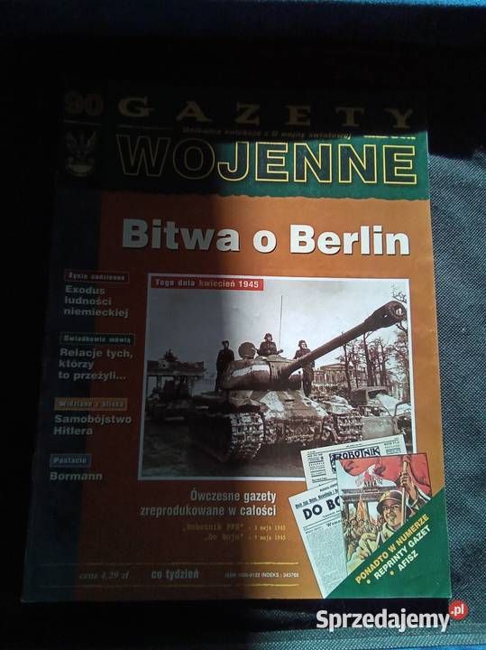 Gazety wojenne bitwa o Berlin 90 dodatki Warszawa