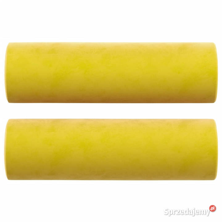2osobowa sofa z poduszkami żółta 140 aksamit Warszawa