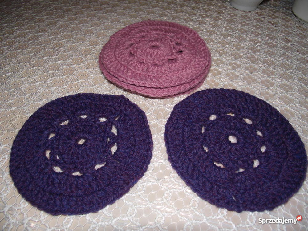 PUDROWO LAWENDOWE PODKŁADKI POD FILIŻANKI ART DE Piła