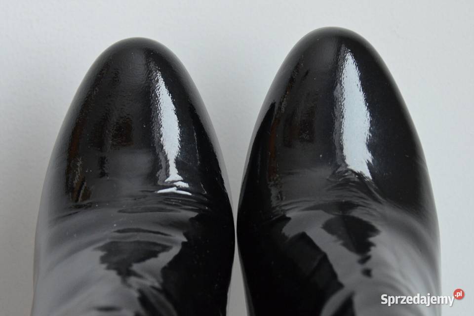 Kozaki Hobbs Roxy czarna skóra LAKIEROWANA podlaskie Białystok