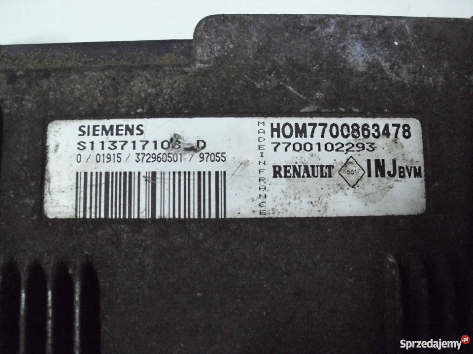 Komputer silnika 18 RENAULT LAGUNA I S113717108D Układ elektryczny dolnośląskie Lubin