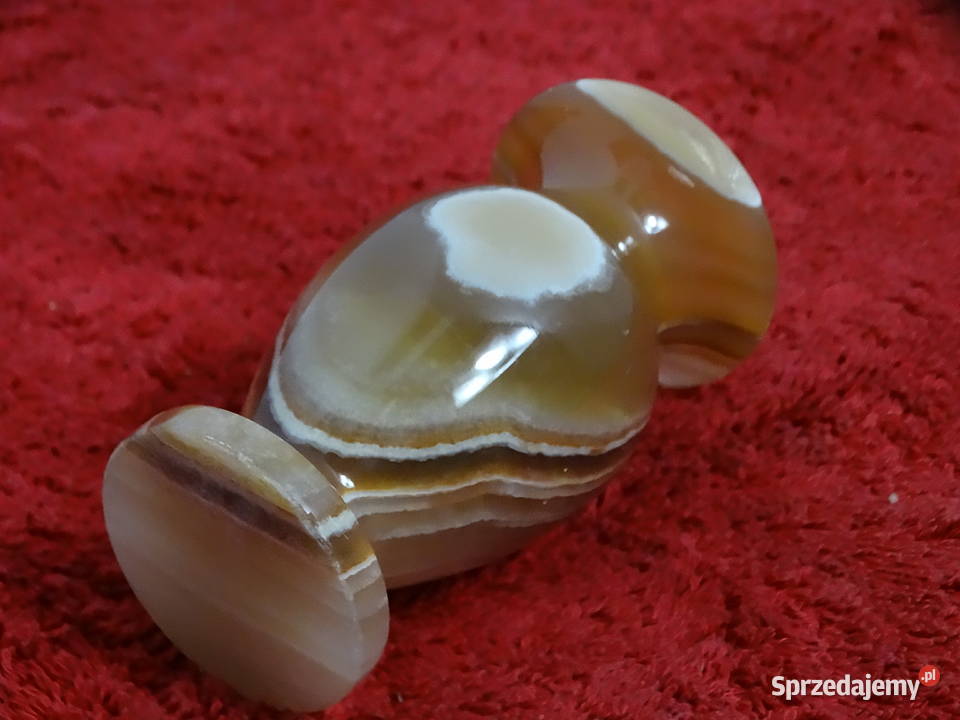 Vintage świecznik z naturalnego ONYKSU Boho Loft Biłgoraj sprzedam