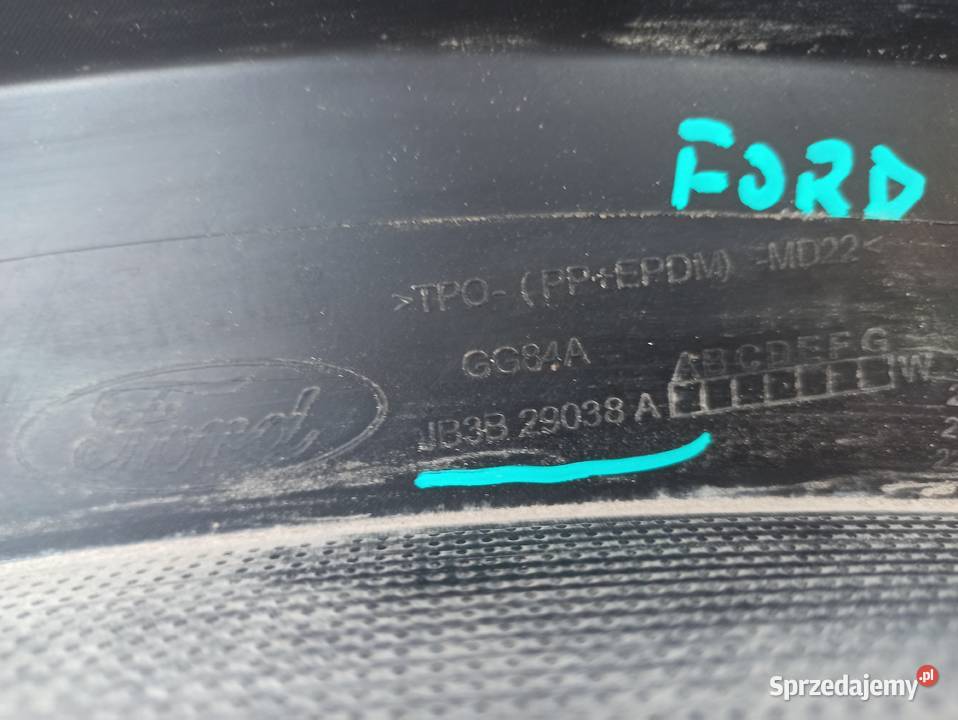 FORD RANGER III LISTWA BŁOTNIKA LEWY TYŁ LEWA Bieleń