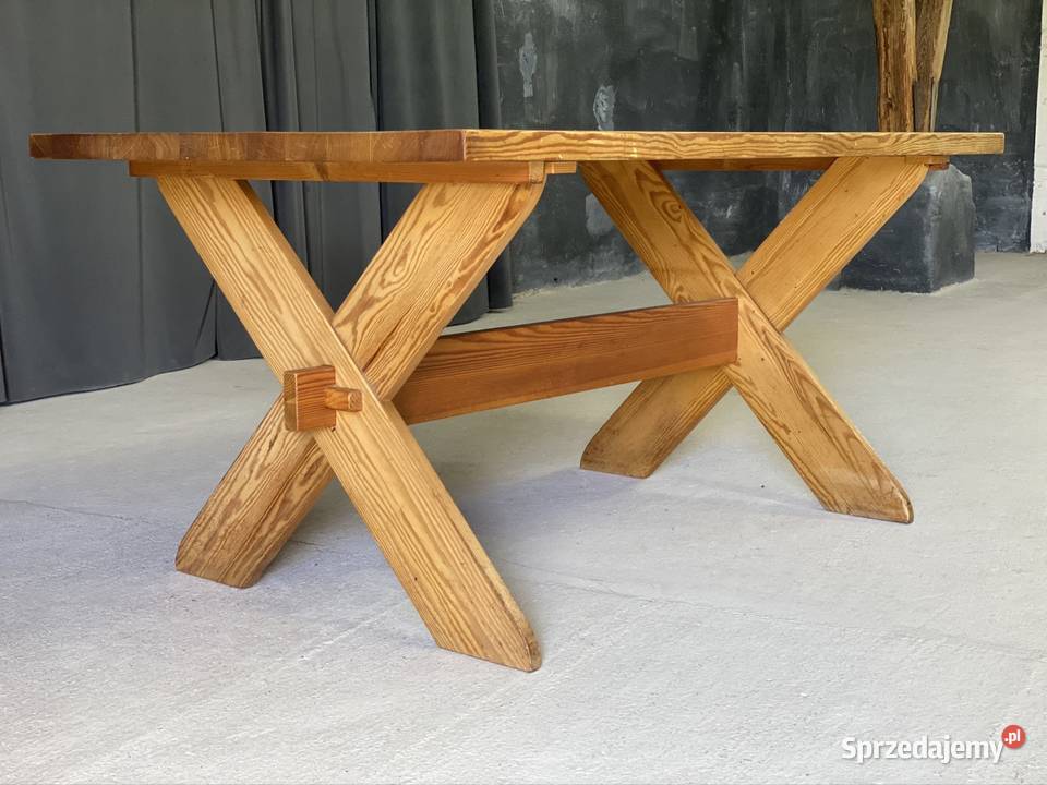 Solidny stół z litego drewna 150x90 Budno